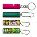 Cylinder Shape Projection Key Chain - Black & White Projection Image